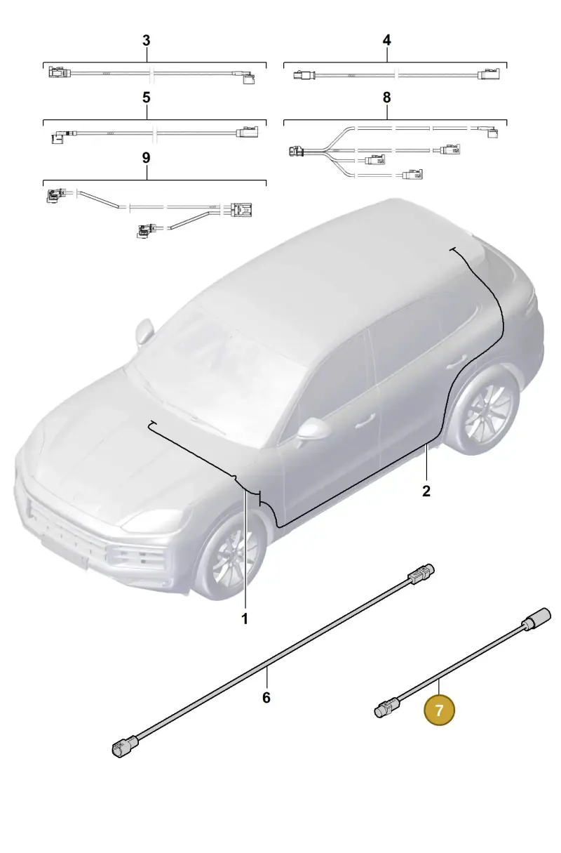 9Y2035550AF Porsche Aerial Connection Line
