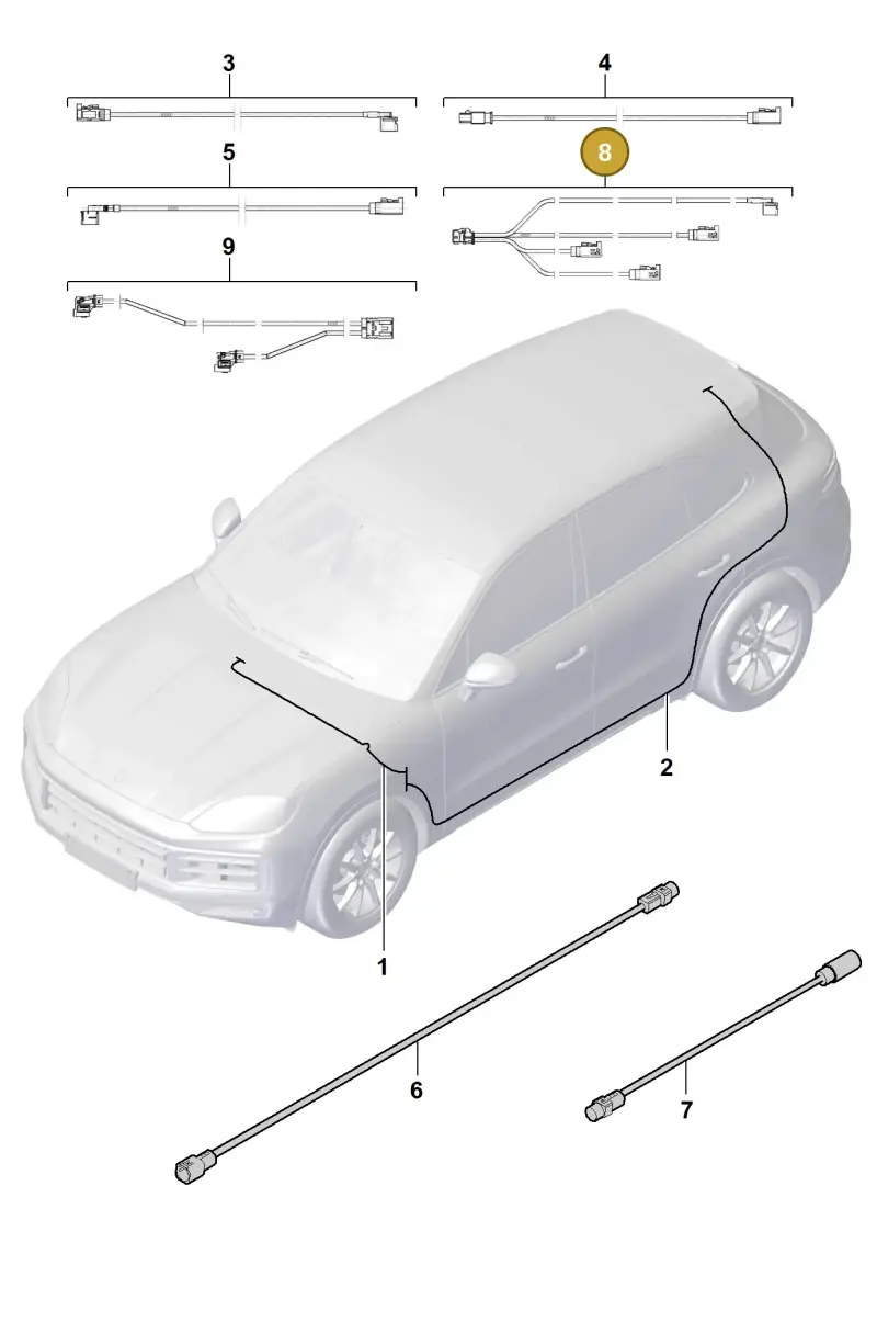 9Y2035550AN Porsche Aerial Connection Line