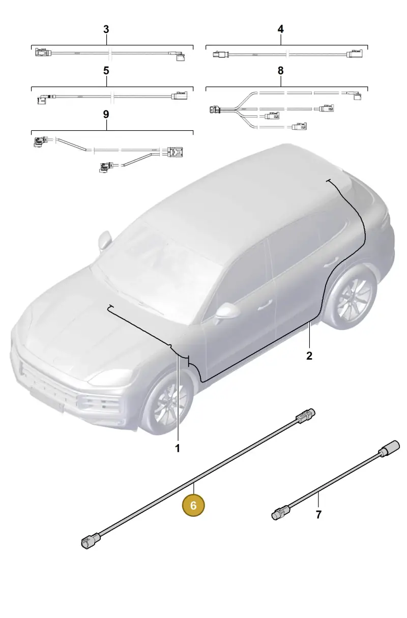 9Y2035550S Porsche Aerial Connection Line