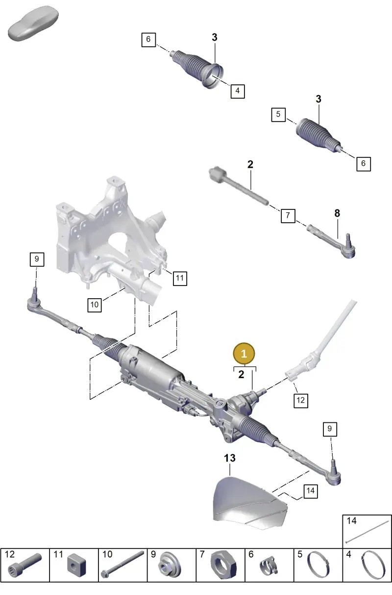 9Y2423055L Porsche Steering Gear