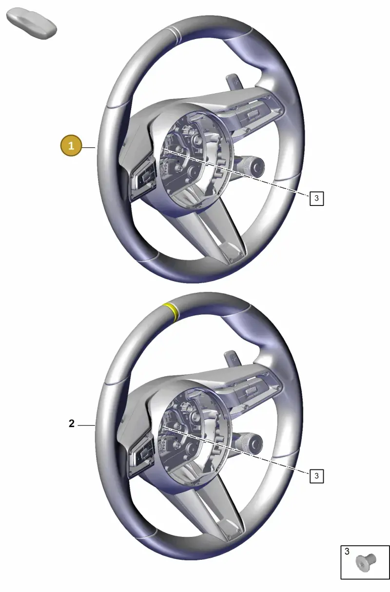 9Y3419091CIA6 Porsche Steerwheel (Black IA6)