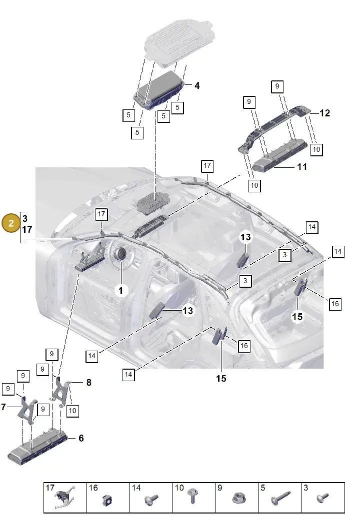 9Y3880741E Porsche Airbag Unit