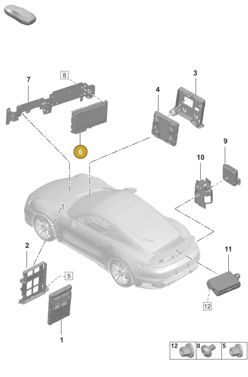 PAA907107D Porsche Control Unit for Driver Assistance Systems