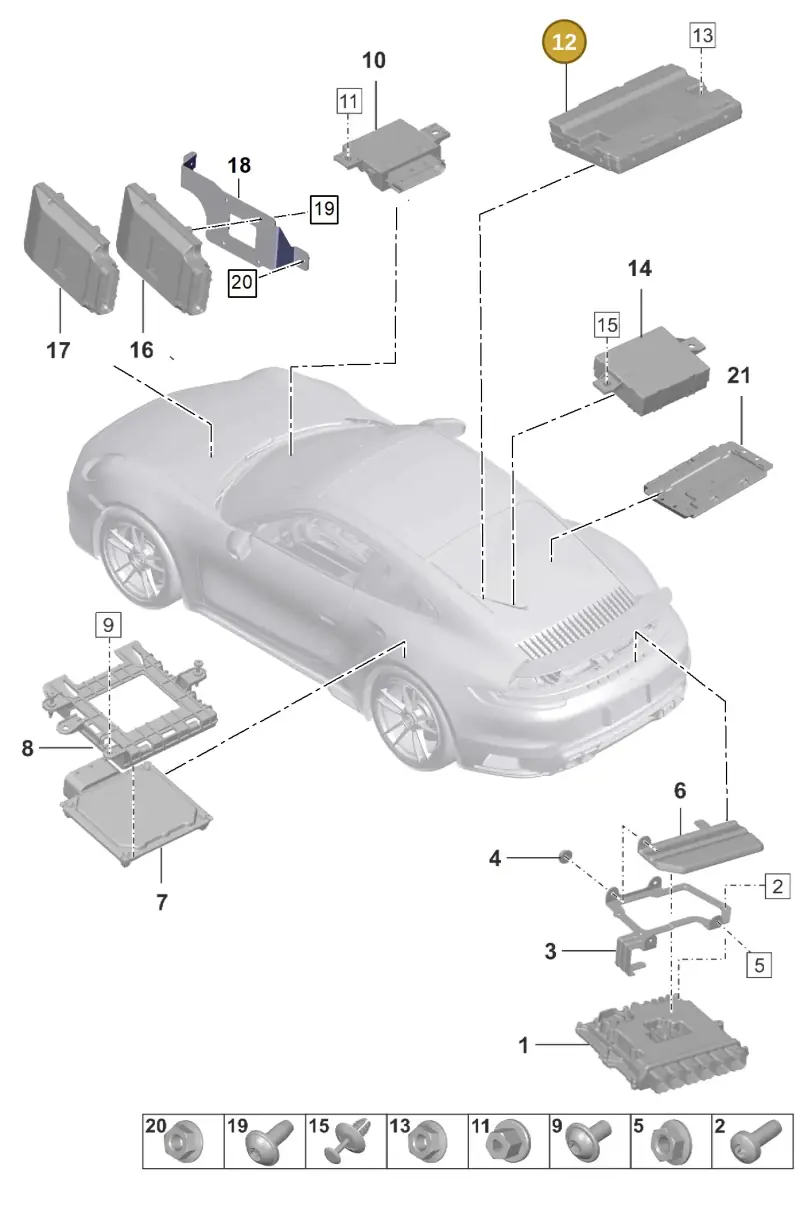 PAA907468 Porsche Control Unit for Gateway