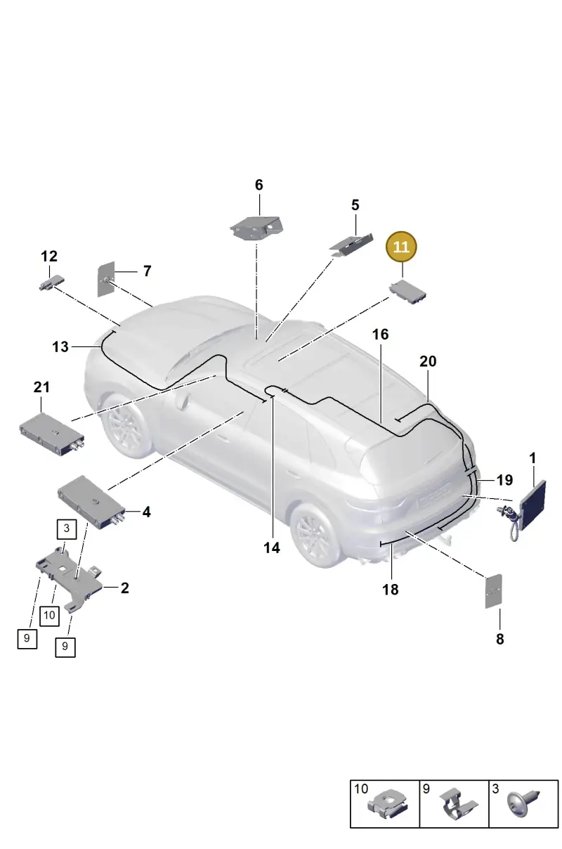 PAB03550200 Porsche Aerial
