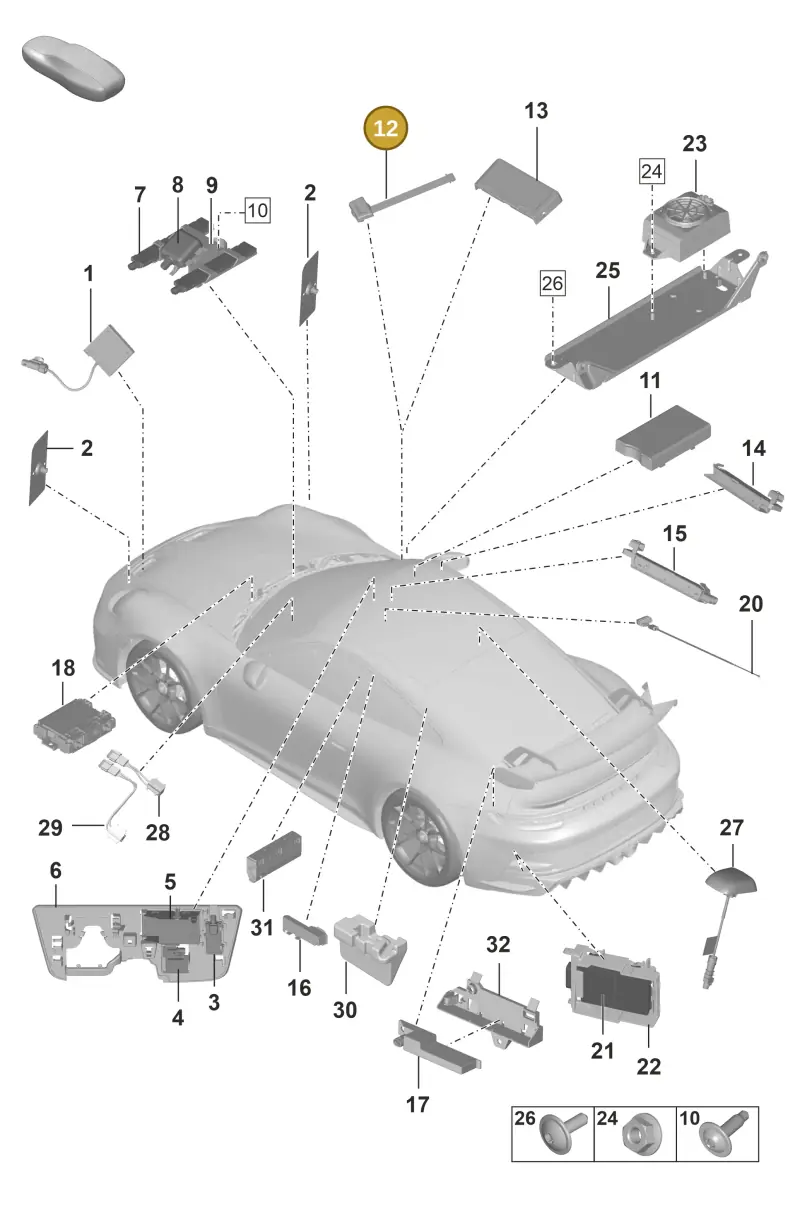 PAB035504 Porsche Sender