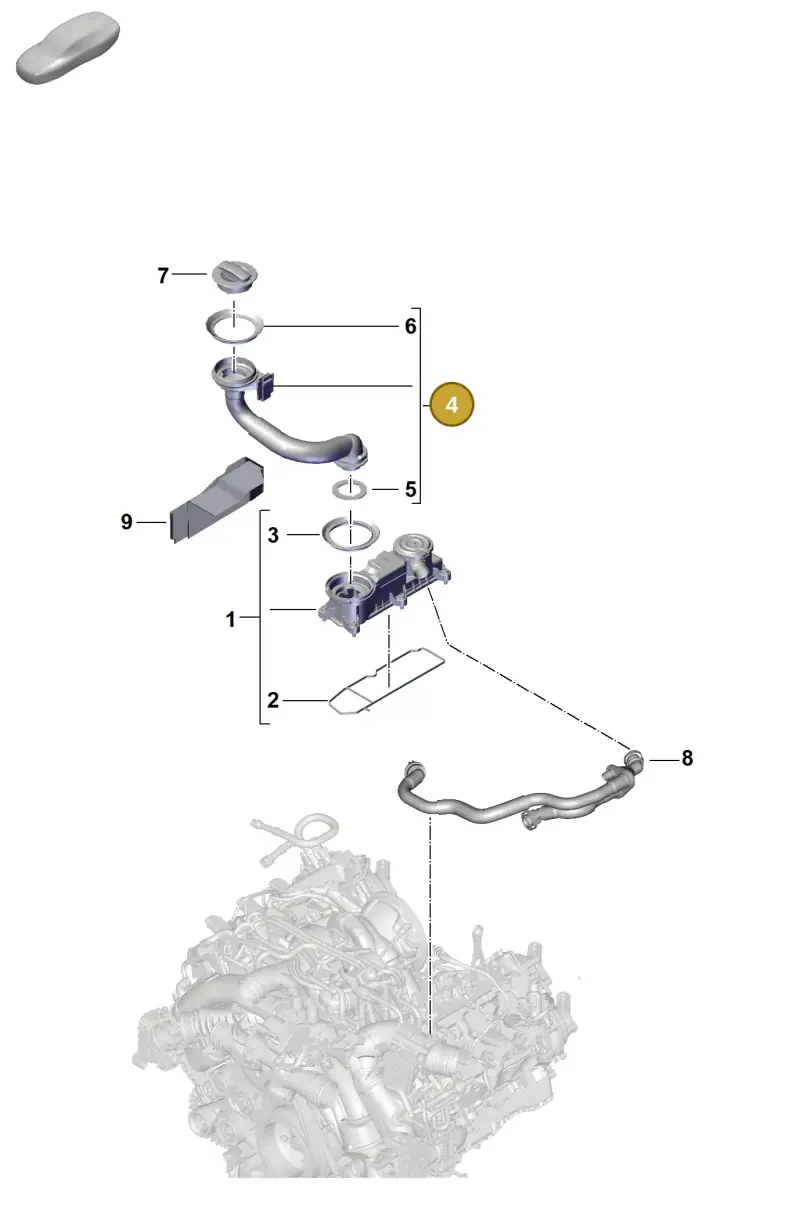 PAB115301A Porsche Oil Filler Pipe