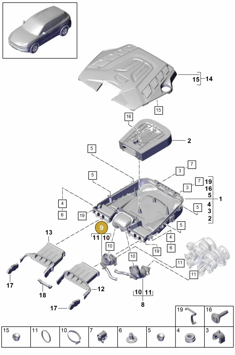 PAB12960601 Porsche Intake Manifold
