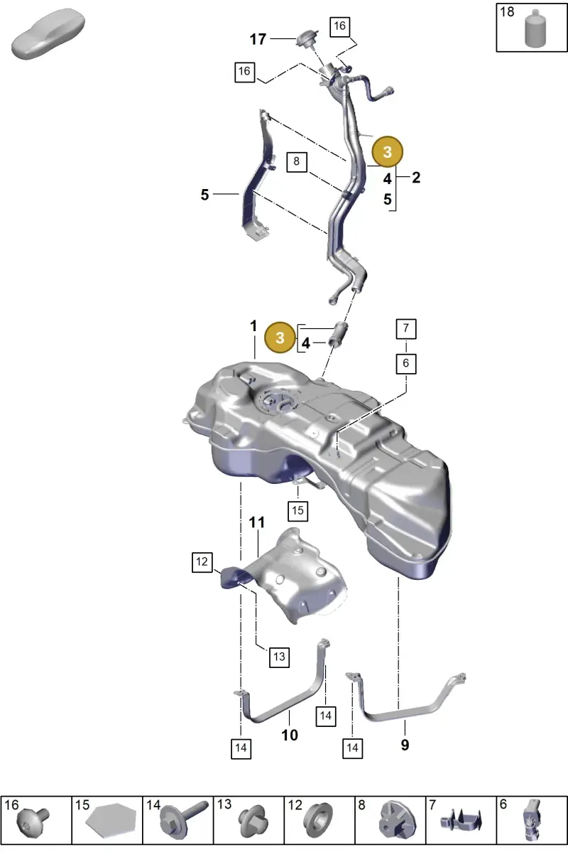 PAB201143 Porsche Connecting Hose
