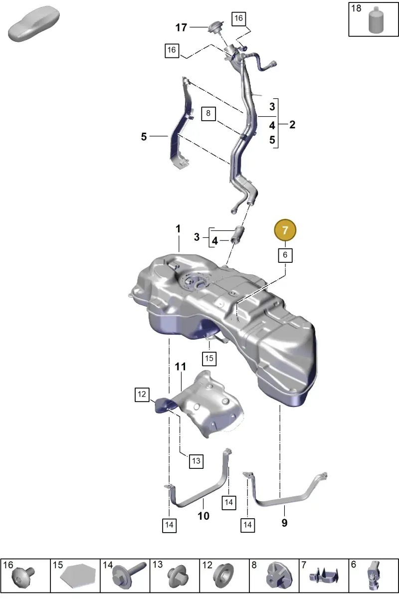 PAB201278 Porsche Bracket