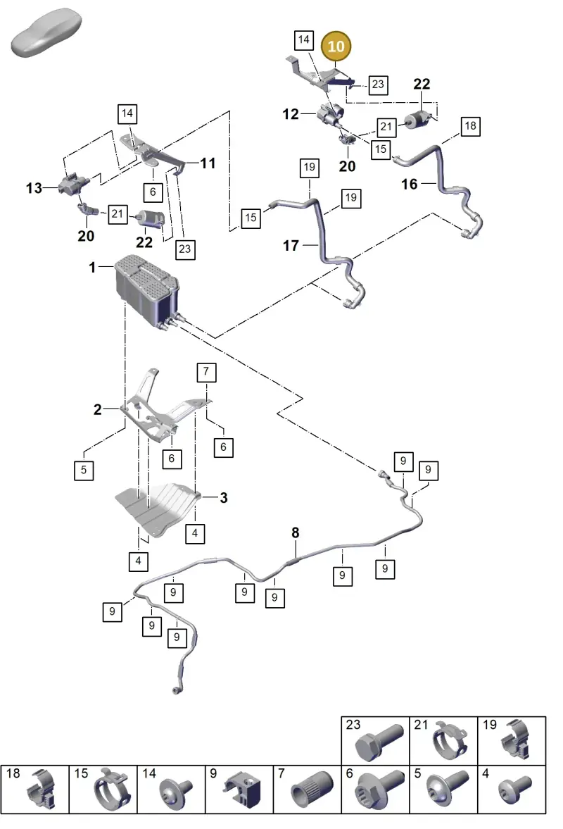 PAB201369 Porsche Bracket