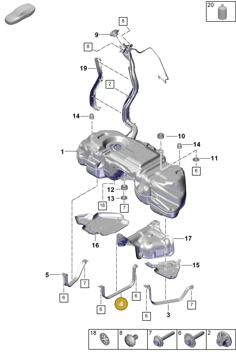 PAB20139200 Porsche Tensioning Strap
