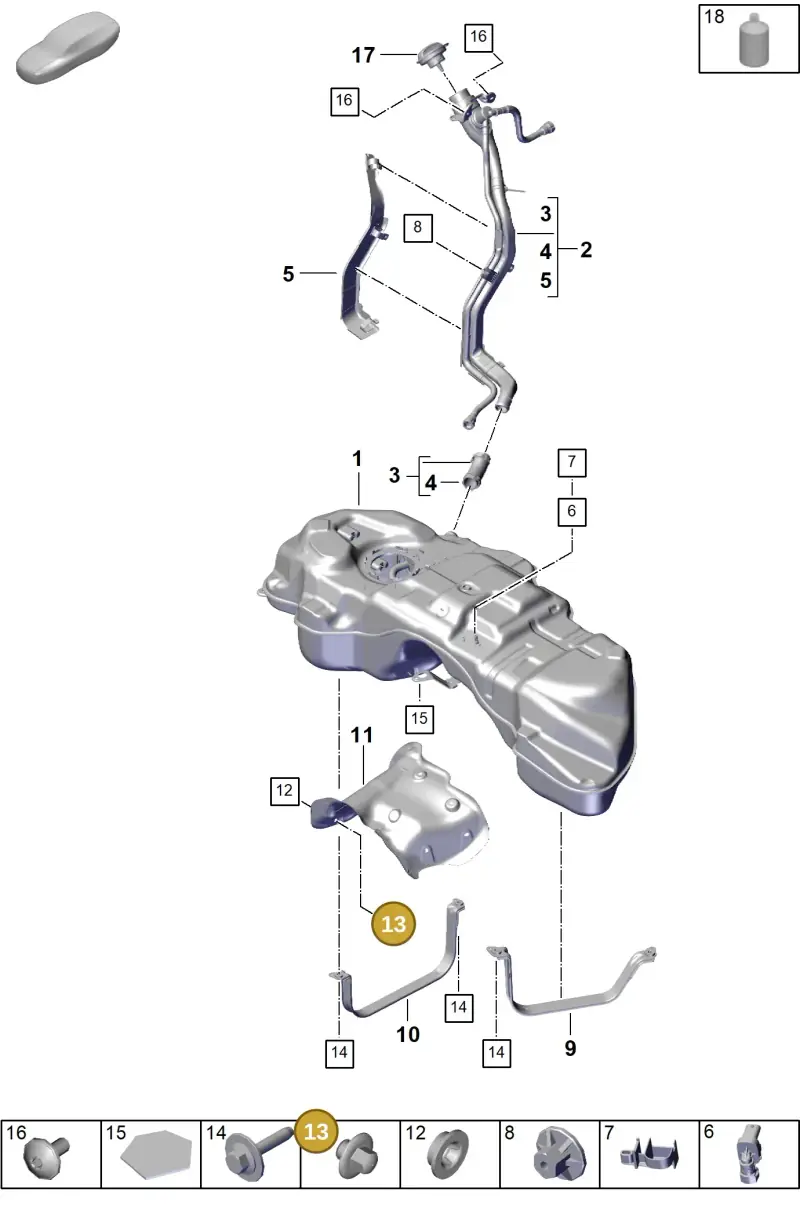 PAB201445 Porsche Securing Element
