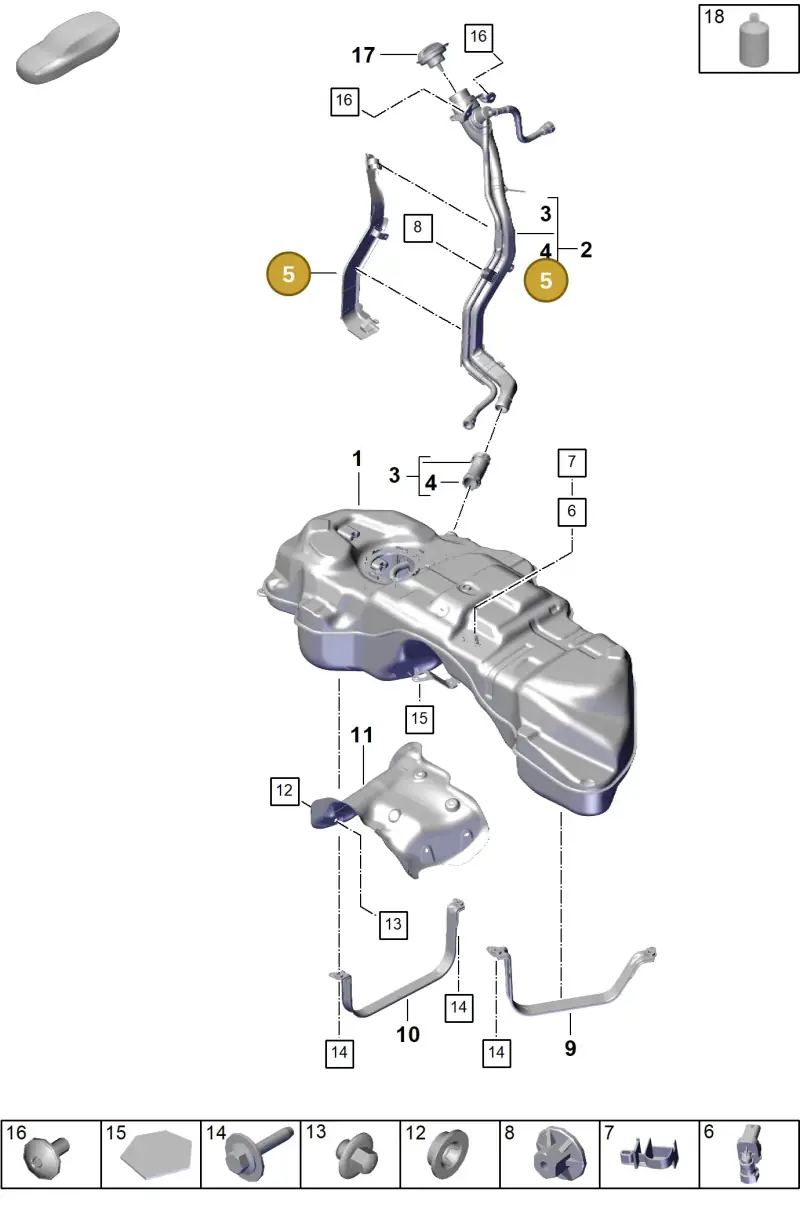 PAB201974A Porsche Guard Plate for Fuel Pipe