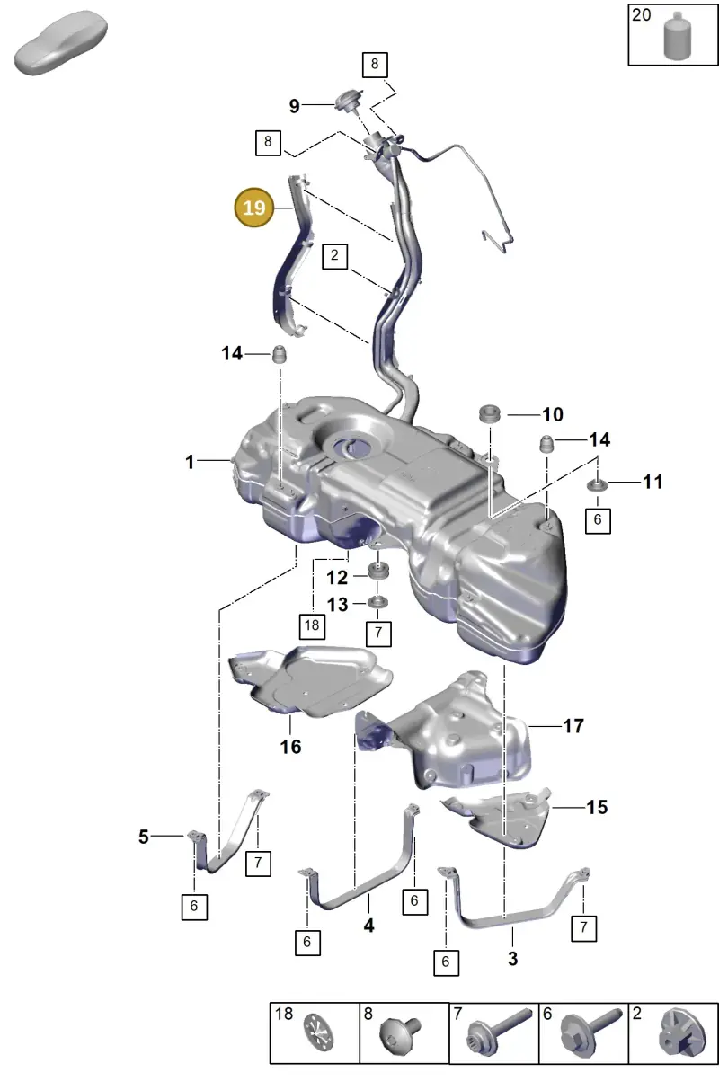 PAB201974 Porsche Guard Plate for Fuel Pipe