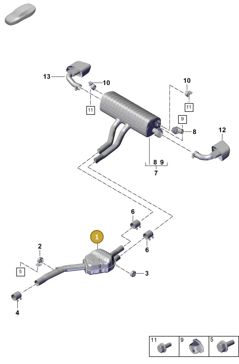 PAB253409 Porsche Centre Silencer