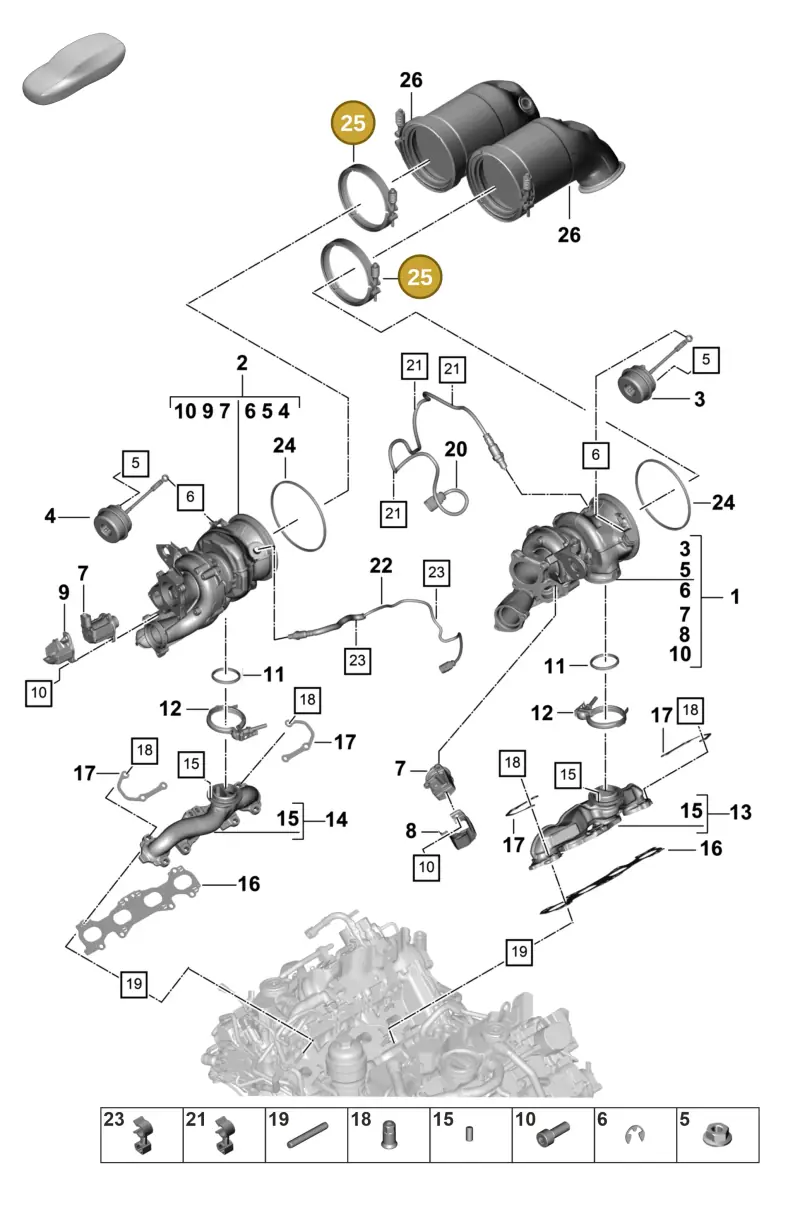 PAB25372500 Porsche Clamping