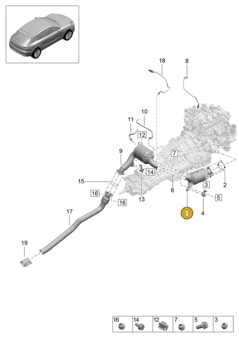 PAB254253 Porsche Catalytic Converter