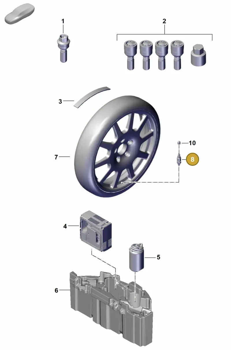 PAB60136100 Porsche Rubber Valve