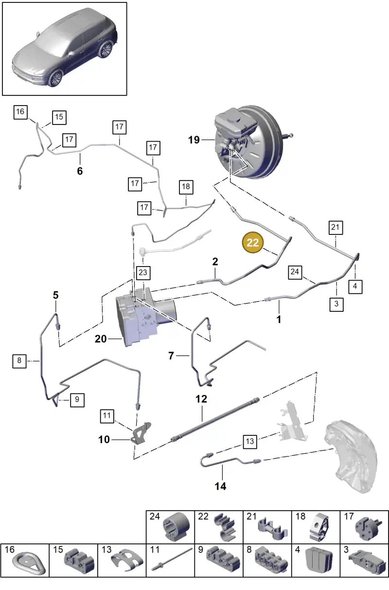 PAB61179702 Porsche Bracket