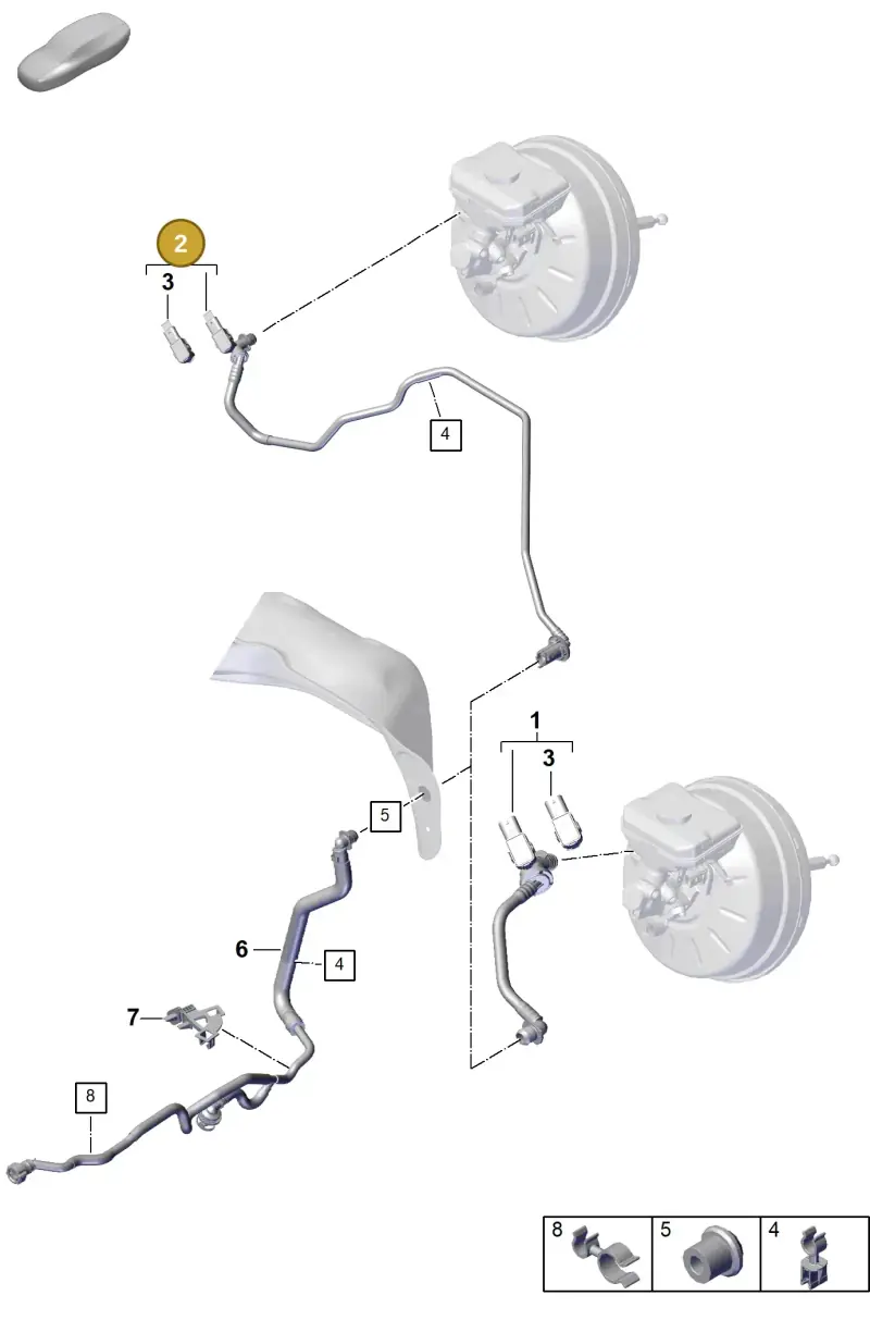 PAB61193110 Porsche Vacuum Line