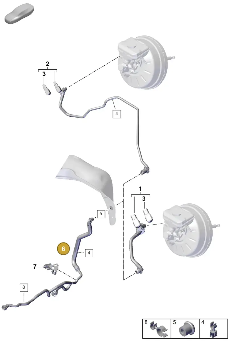 PAB611931B Porsche Vacuum Hose with Non-Return Valve