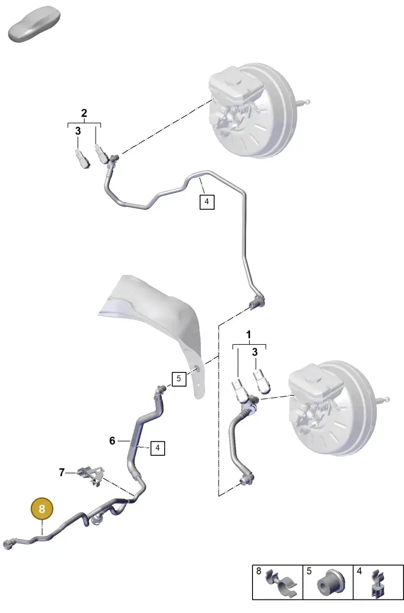 PAB61279701 Porsche Line Holder