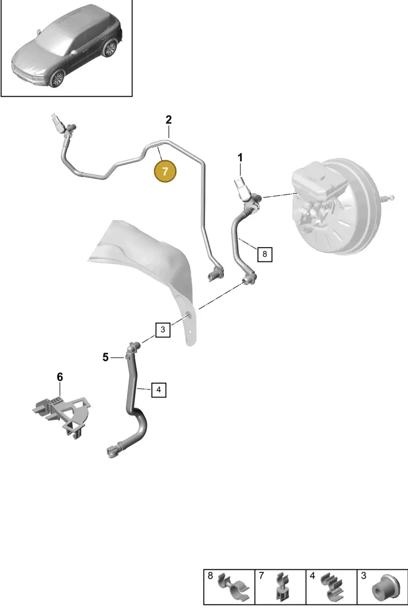 PAB61279702 Porsche Line Holder