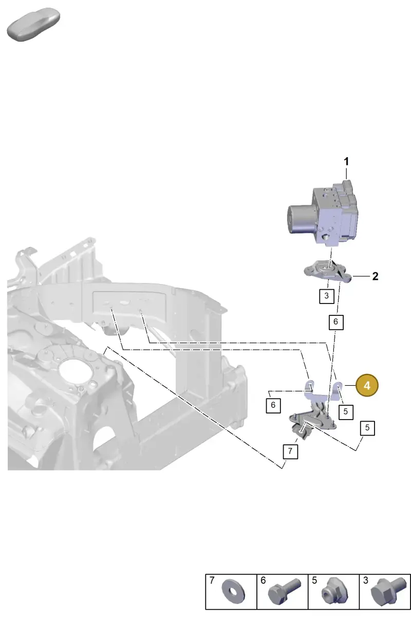 PAB614125 Porsche Bracket