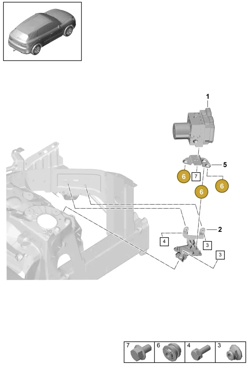 PAB61417700 Porsche Stop Buffer