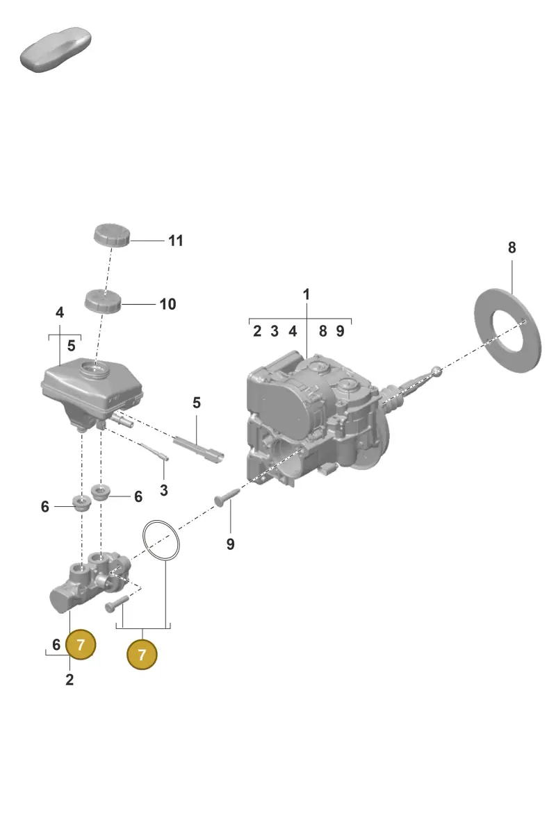 PAB698181 Porsche 1 Set Attachment Parts