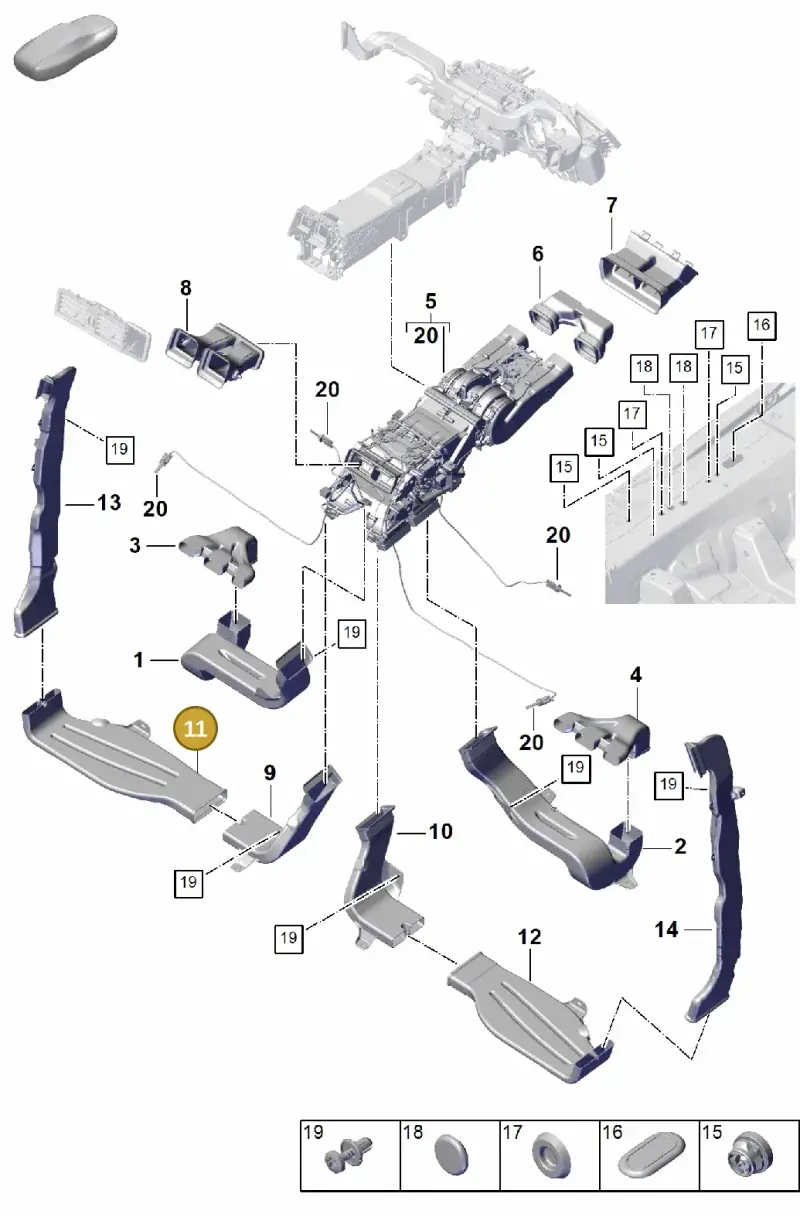 PAB81981100 Porsche Air Guide