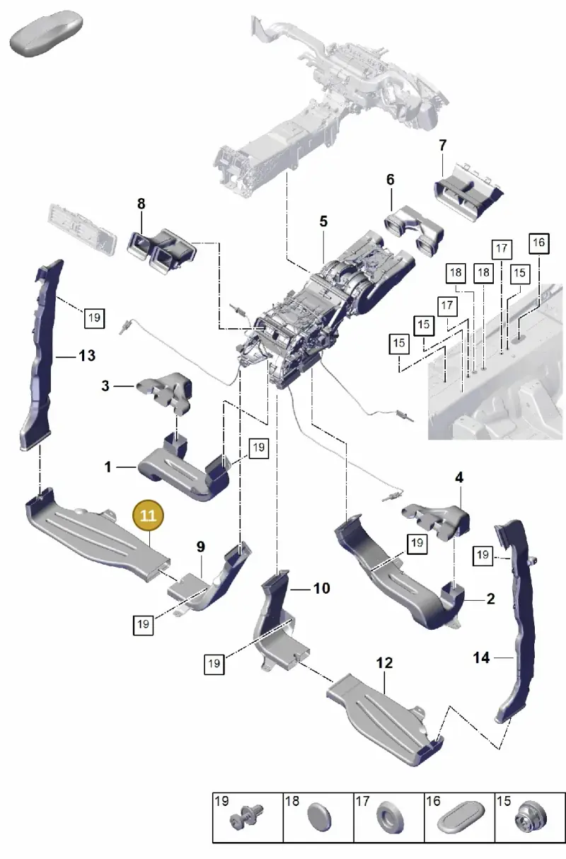 PAB819811 Porsche Air Guide Channel