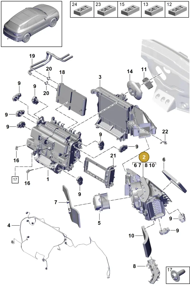 PAB82002420 Porsche Blower Housing