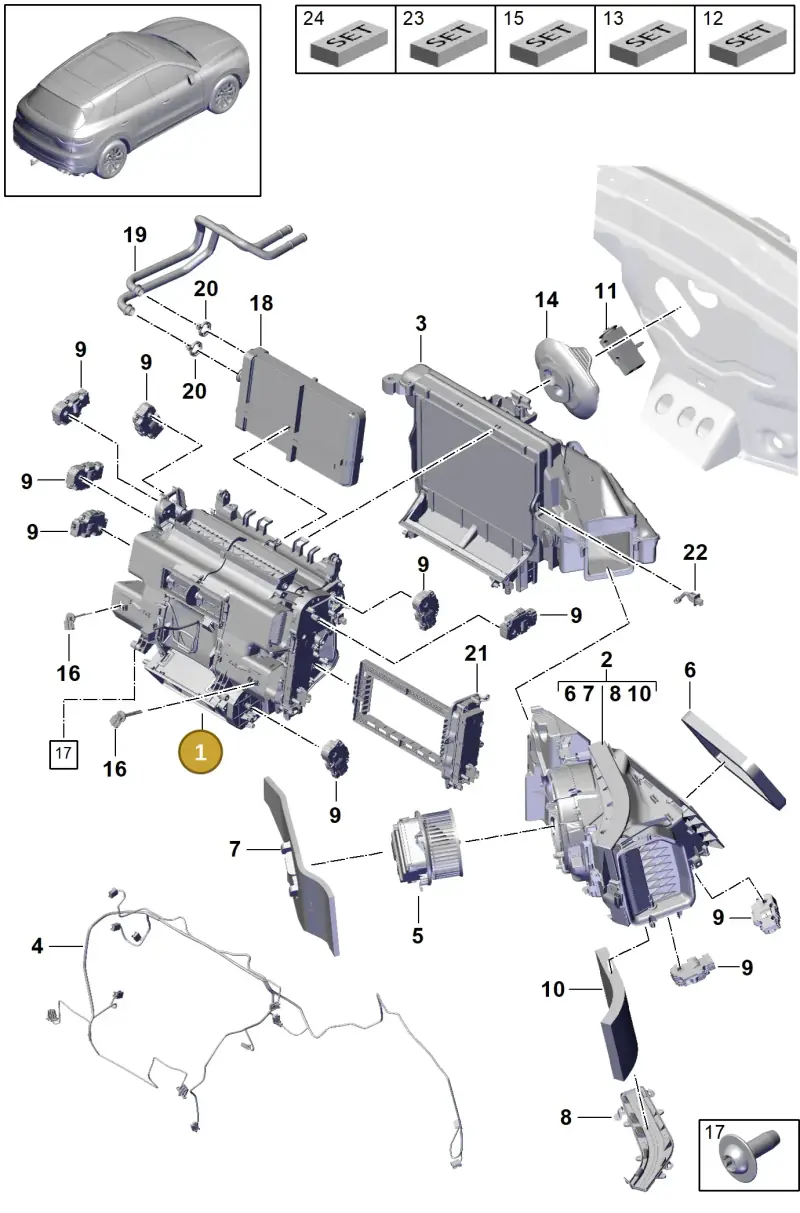 PAB82035650 Porsche Air Distribution Housing
