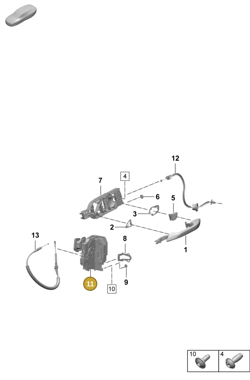 PAB837015B Porsche Door Lock