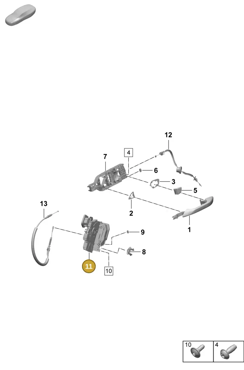 PAB839016A Porsche Door Lock