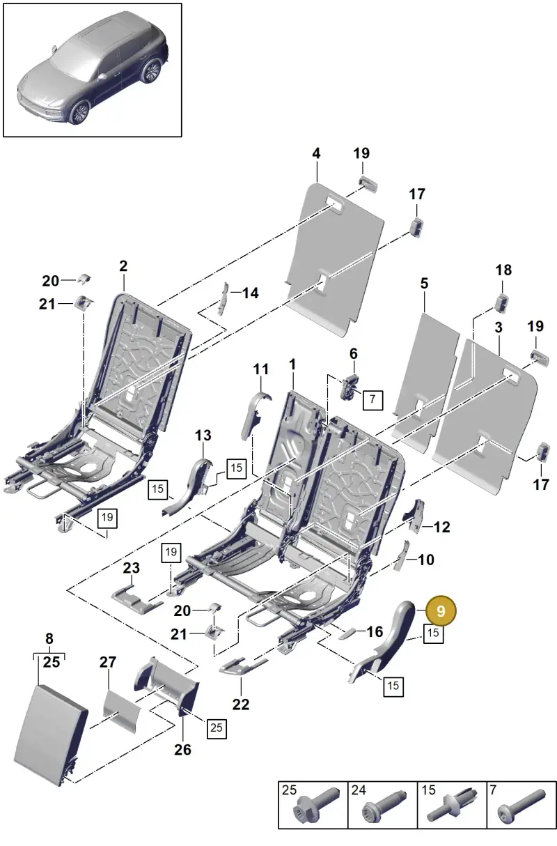 PAB88573900OT5 Porsche Trim (Mojave OT5)