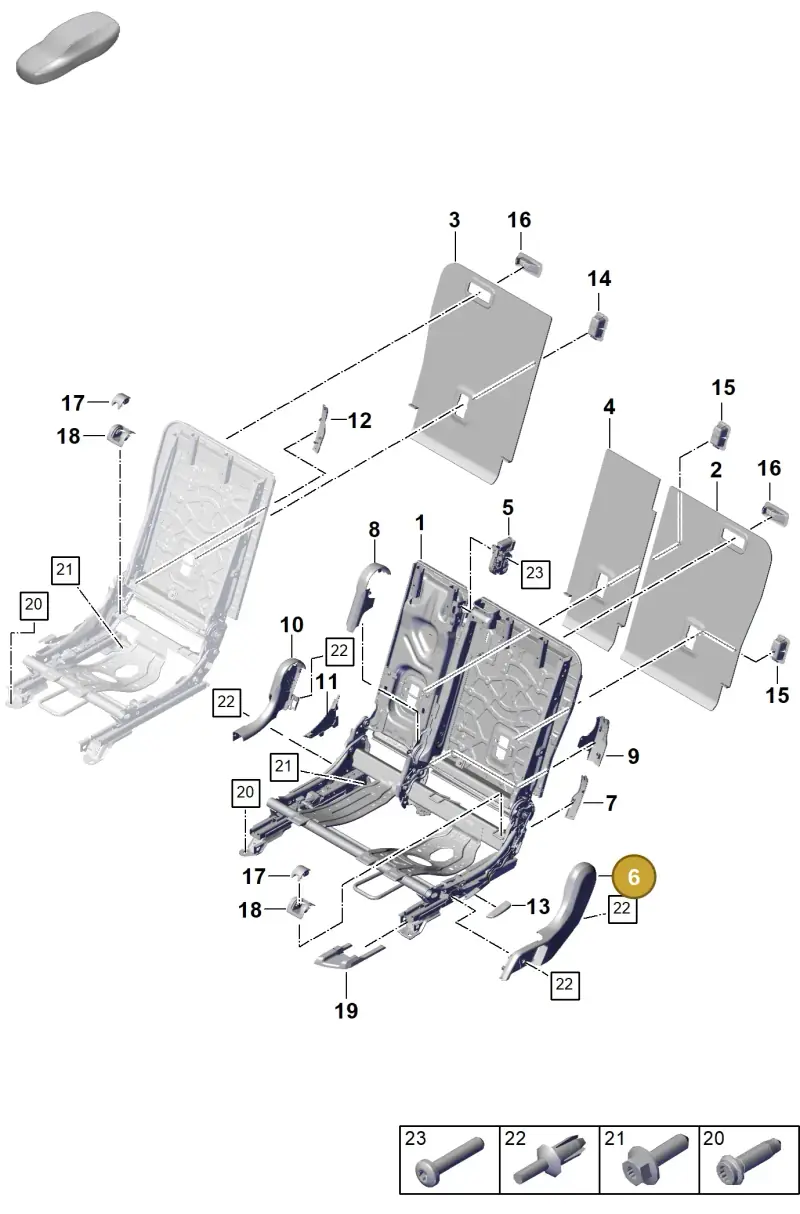 PAB885740001E0 Porsche Trim (Black 1E0)