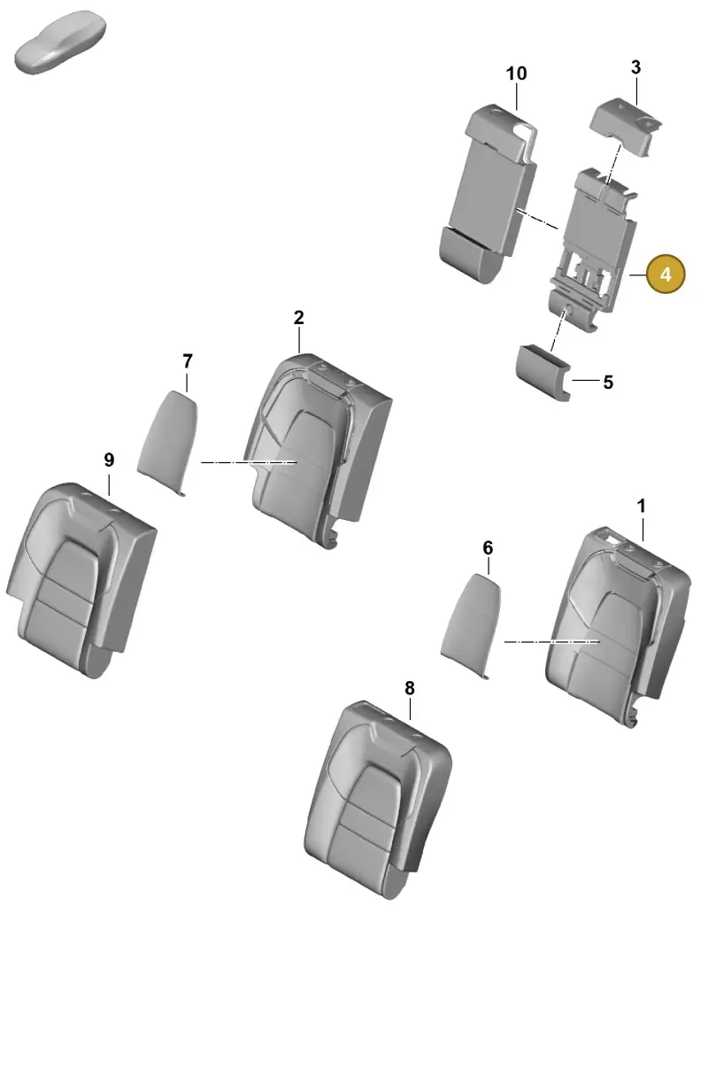 PAB88588300 Porsche Foam Part