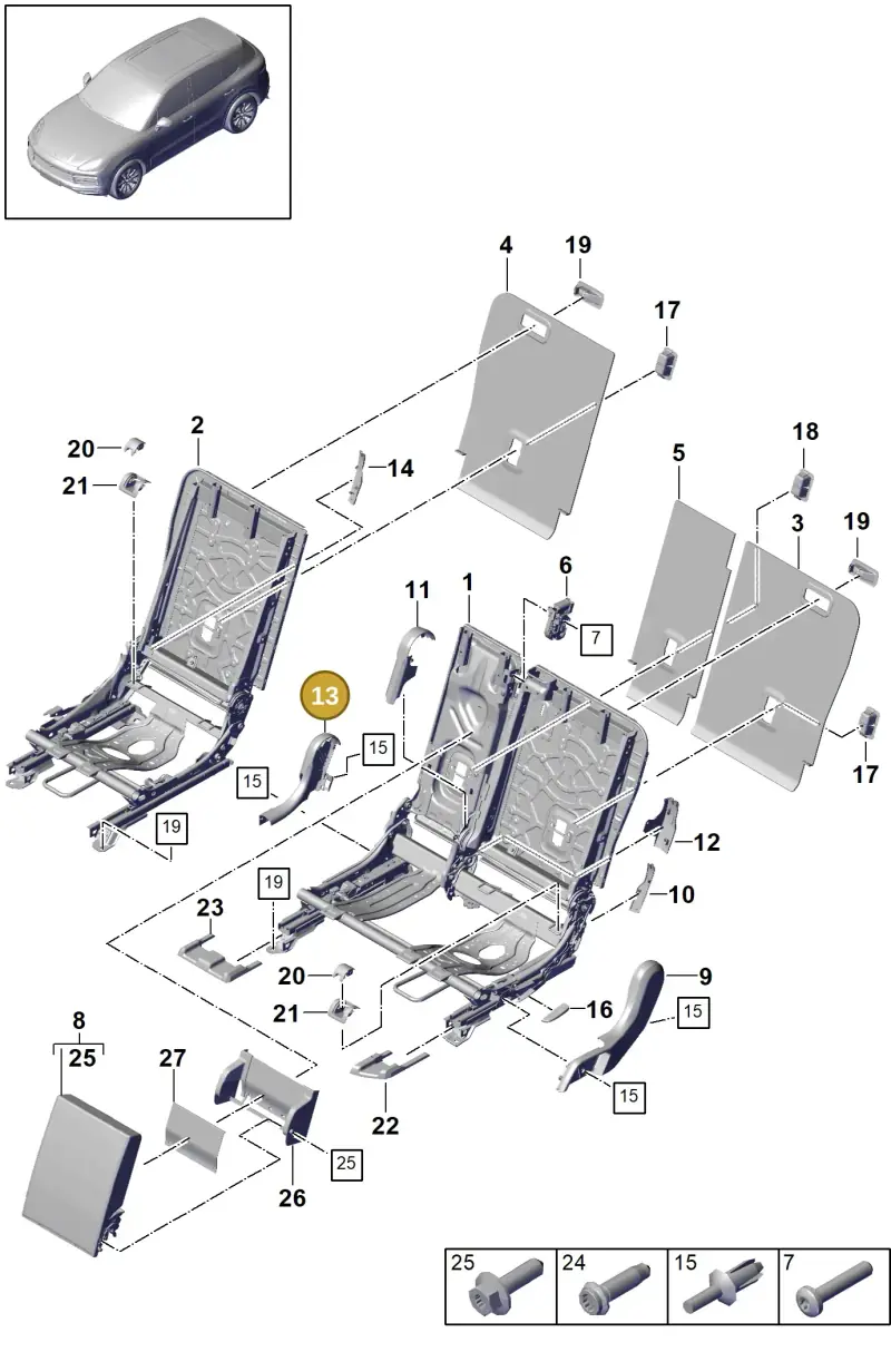 PAB88593400OT5 Porsche Trim (Mojave OT5)