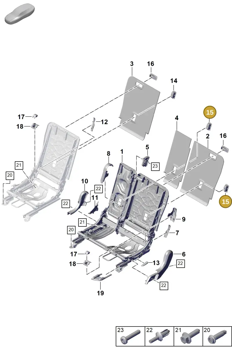 PAB886747501E0 Porsche Trim (Black 1E0)