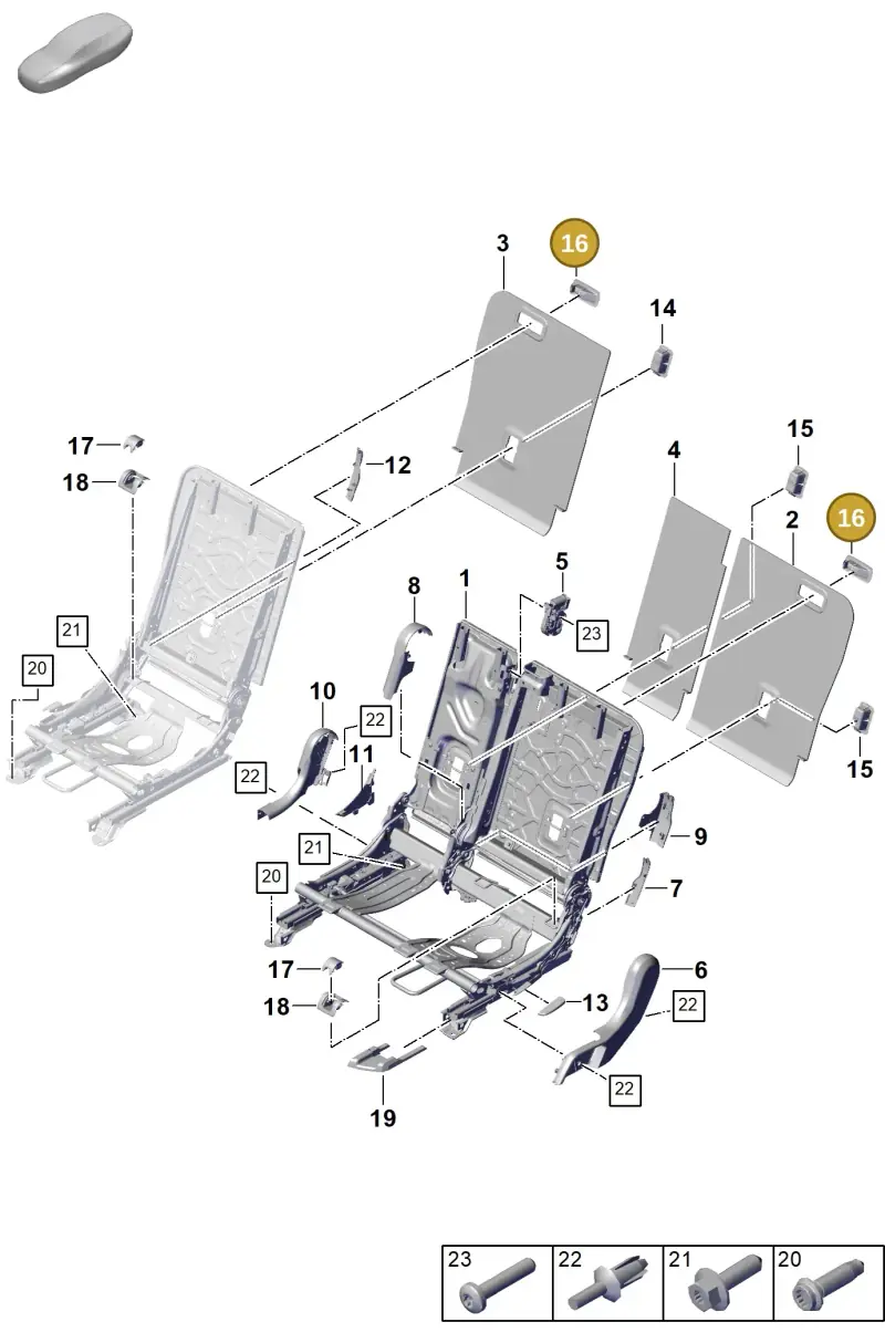 PAB886748001E0 Porsche Trim (Black 1E0)