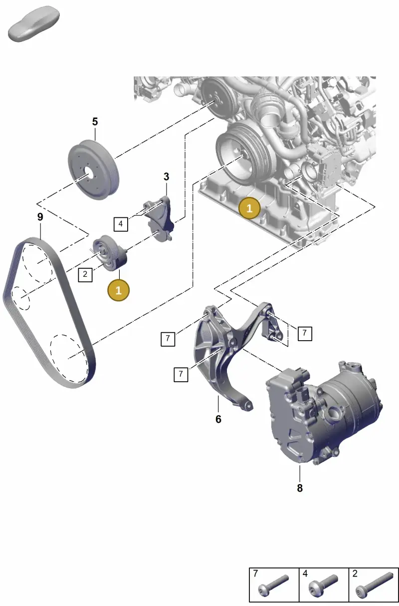 PAB903133 Porsche Belt Tensioner Damper