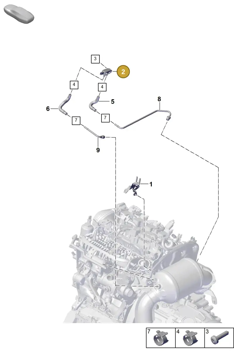 PAB906051E Porsche Pressure Difference Sender