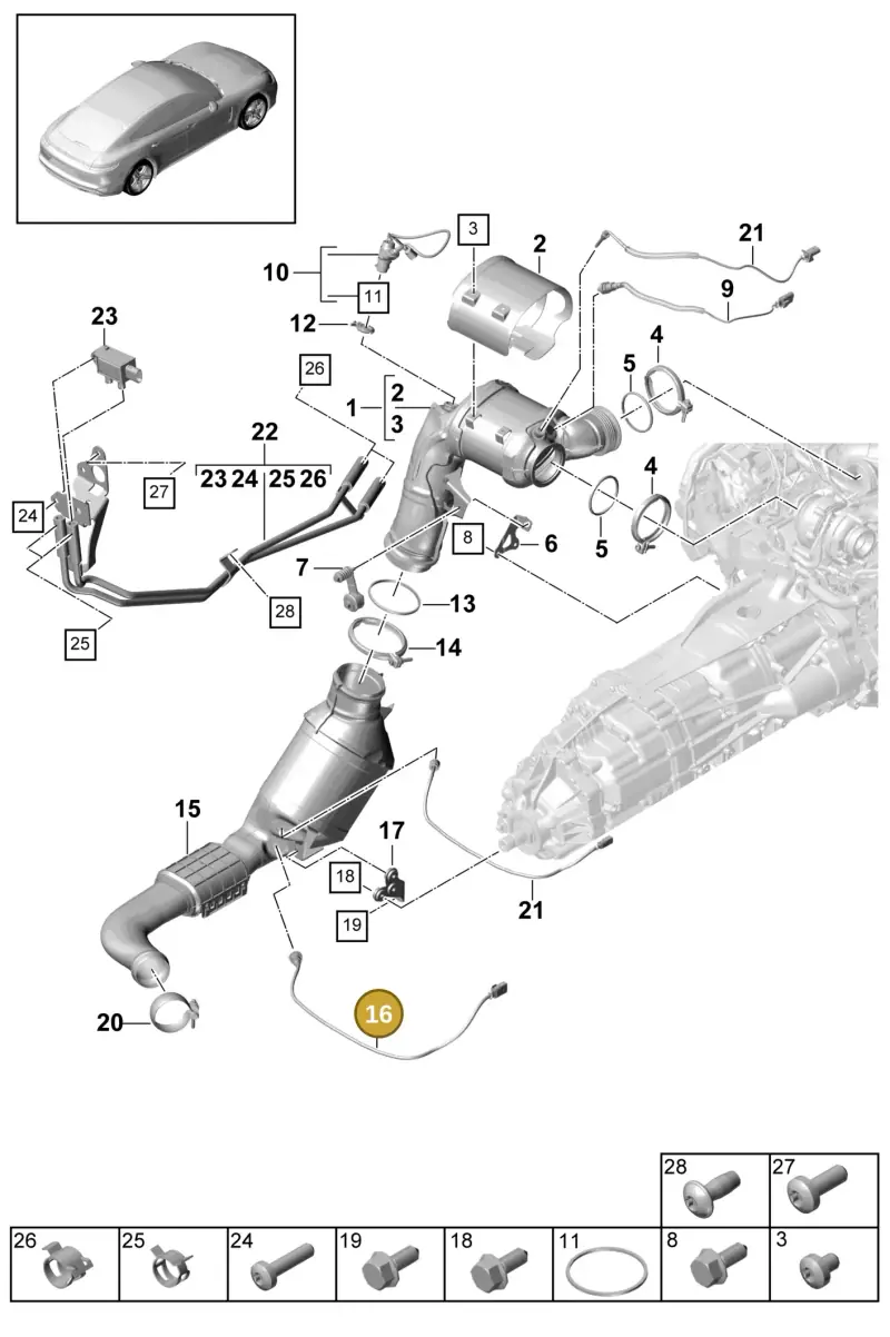 PAB906262A Porsche Lambda Probe