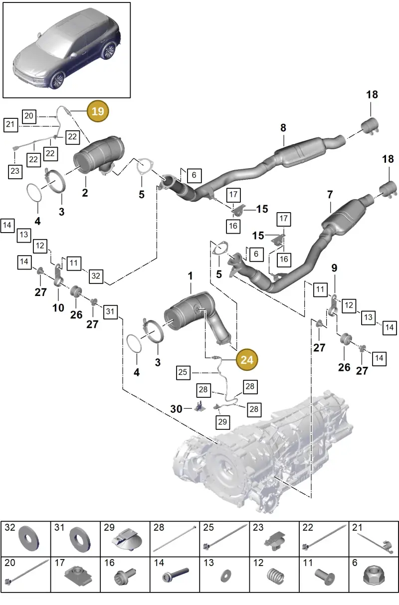 PAB906265L Porsche Lambda Probe