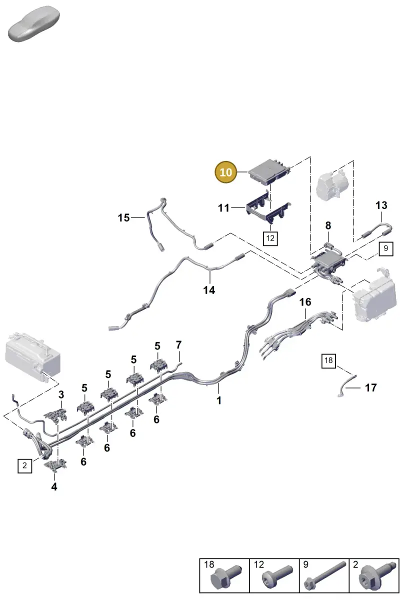 PAB907171B Porsche Voltage Converter