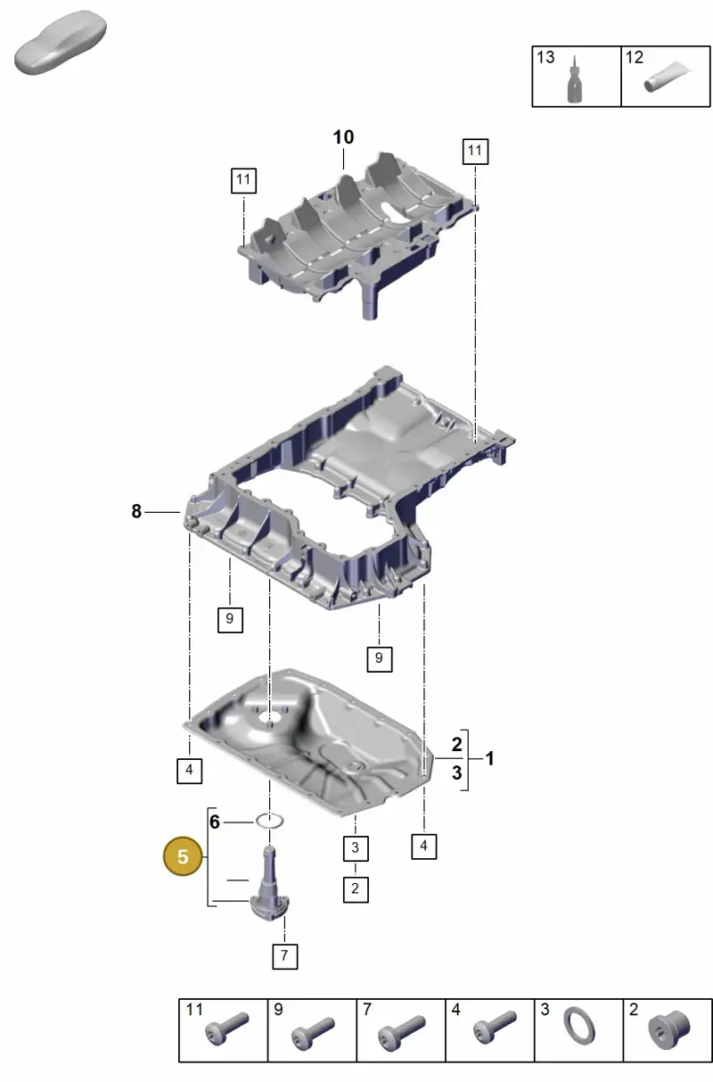 PAB907637A Porsche Oil Level Sensor