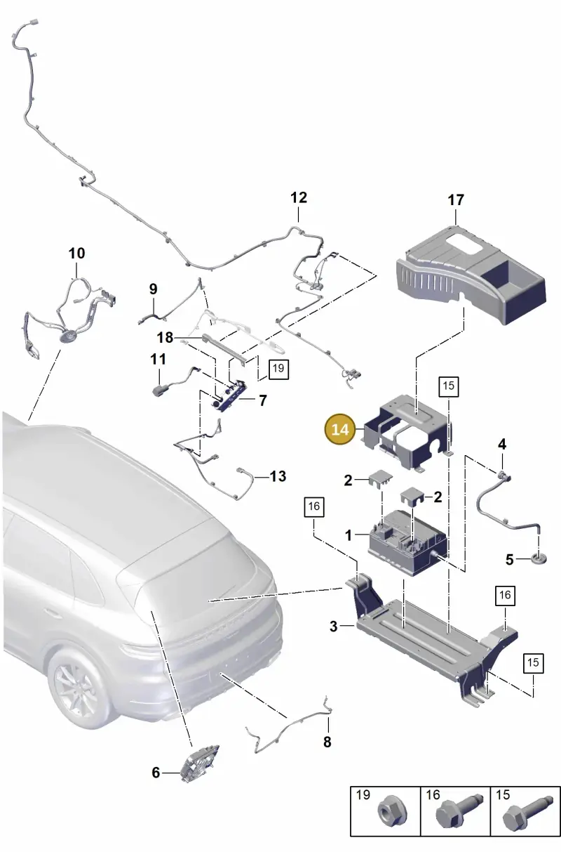 PAB91540011 Porsche Battery Cover